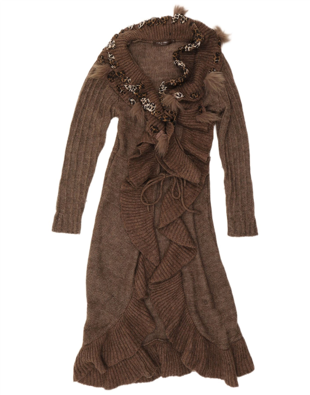 Forla Womens Paris Flæser Front Cardigan Sweater UK 10 Lille Brun