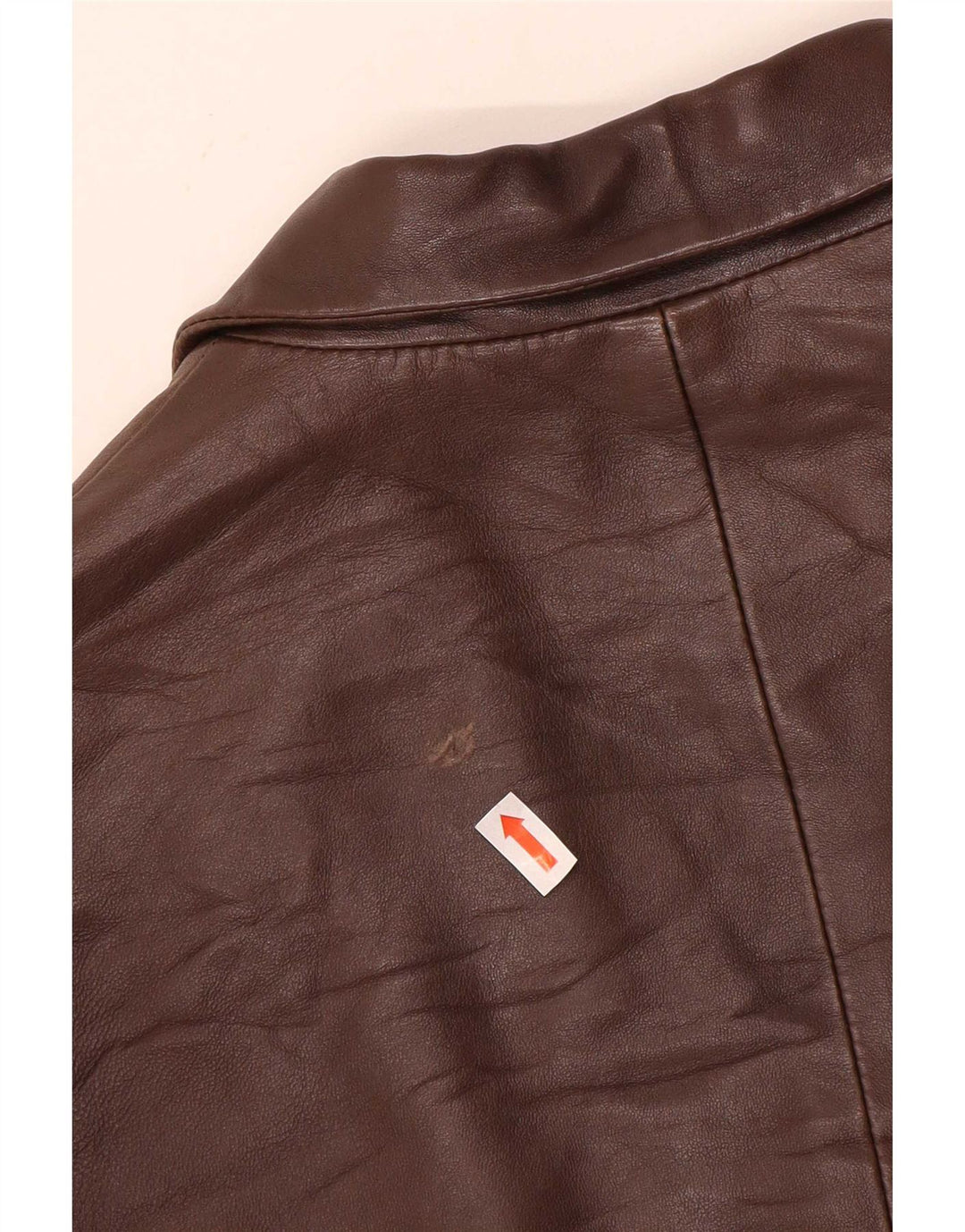 Evolution Dame 3-knaps læder blazerjakke IT 48 XL Brun Colourblock