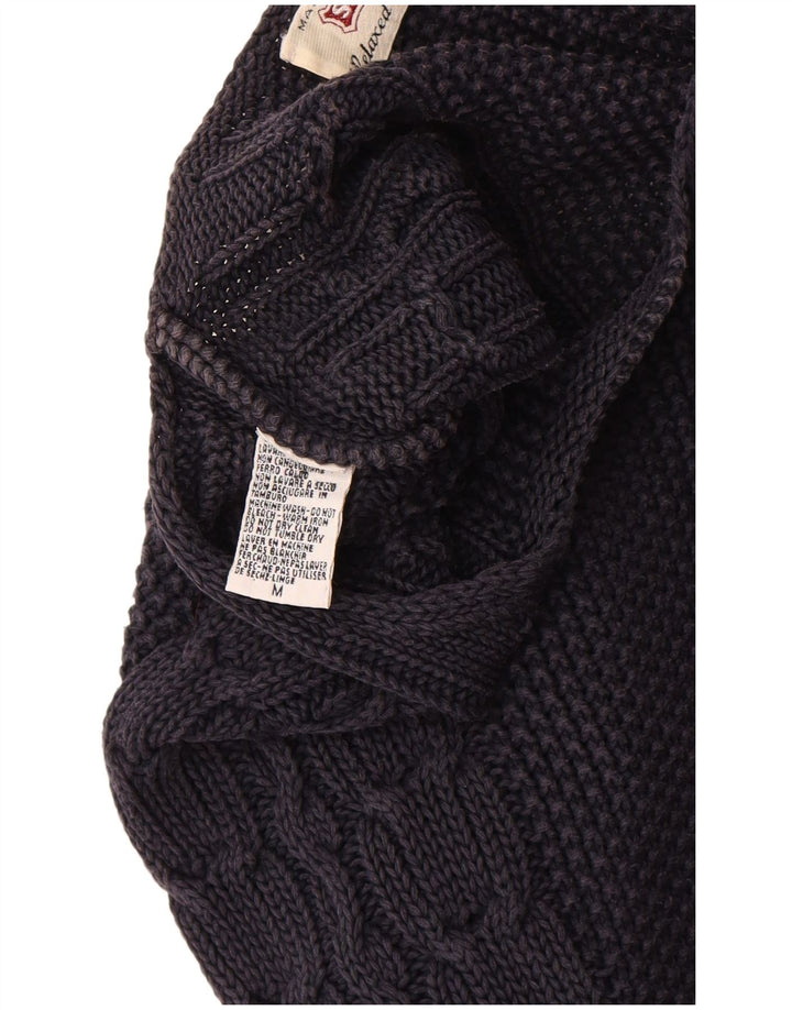 SISLEY Dame Boat Neck Jumper Sweater UK 14 Medium Navy Blue