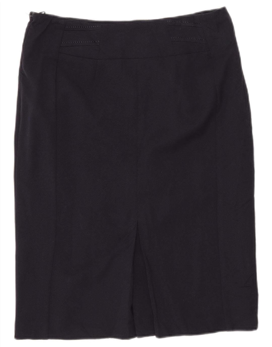 MARKS & SPENCER Lige nederdel til kvinder UK 10 Small W30 Navyblå polyester