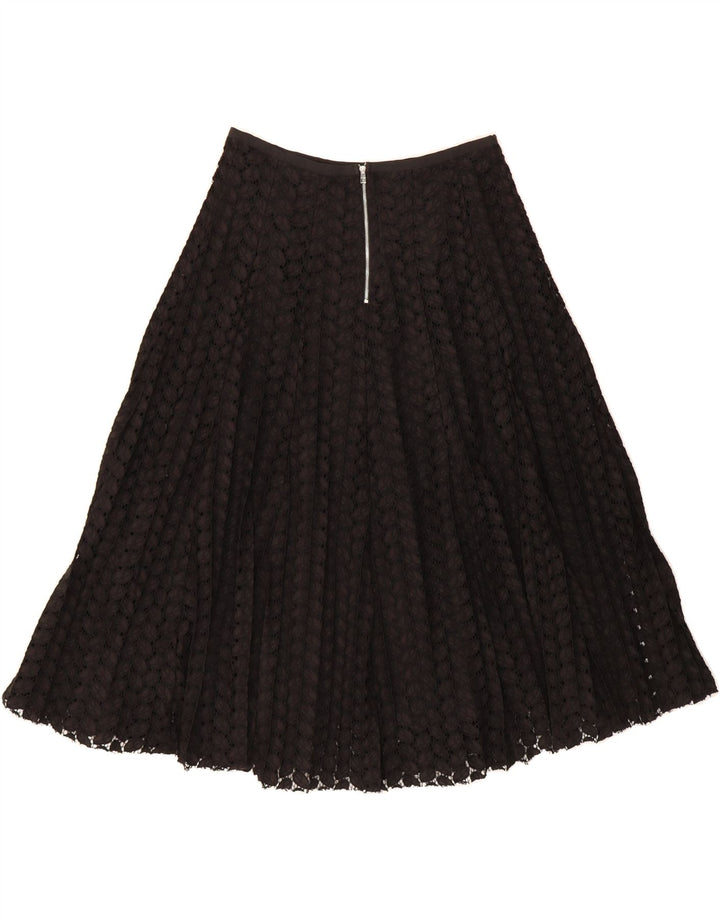 MOLLY BRACKEN Womens Flared Skirt Medium W30 Black Floral Polyamide Vintage Molly Bracken and Second-Hand Molly Bracken from Messina Hembry 