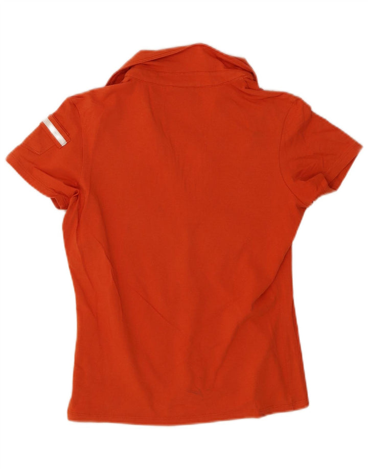 TRUSSARDI Womens Polo Shirt UK 12 Medium Orange