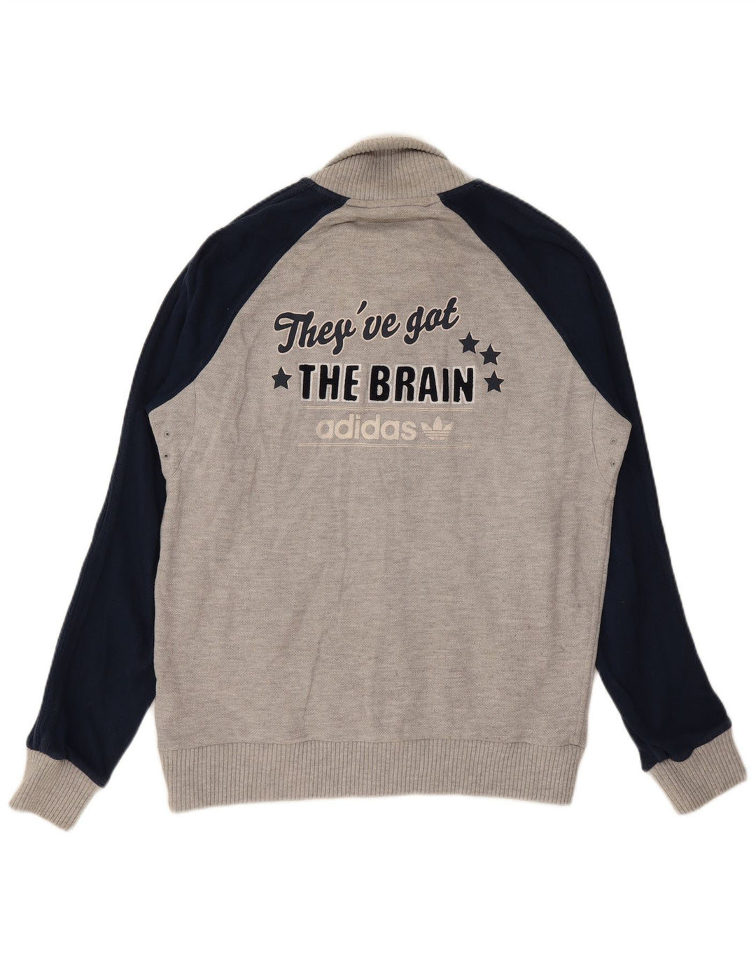 ADIDAS Grafisk træningsdragt topjakke til mænd Stor grå farveblok bomuld