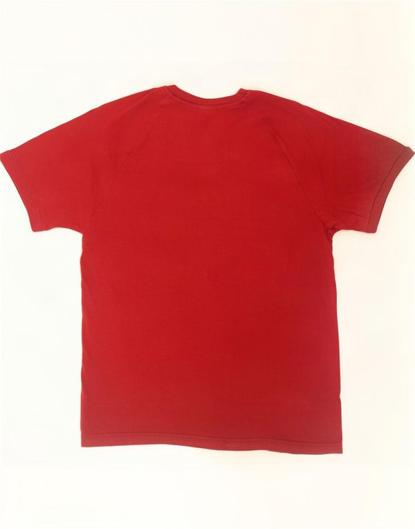 Adidas Herre T-Shirt Top Medium Rød Bomuld