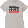 LEVI'S Womens Graphic T-Shirt Top UK 10 Small Grey Cotton Vintage Levi's and Second-Hand Levi's from Messina Hembry 