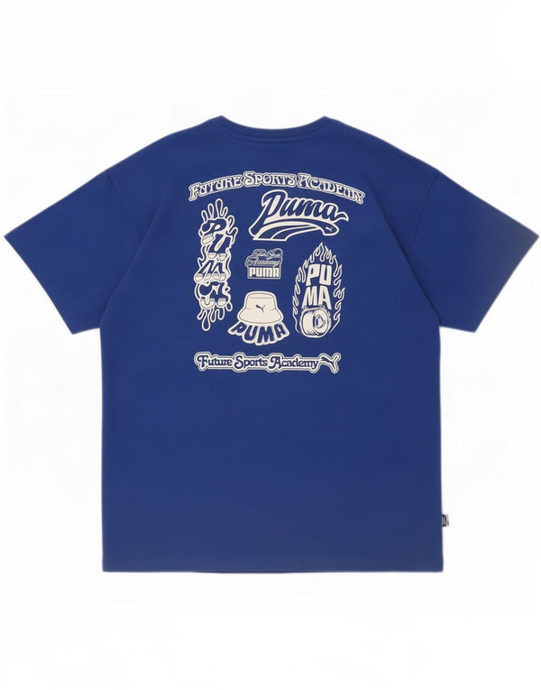 Puma drenge grafisk t-shirt top 13-14 år blå bomuld