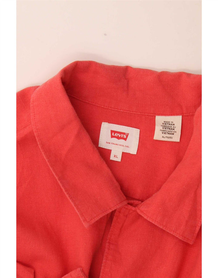 Levi's Kortærmet Herreskjorte XL Rød