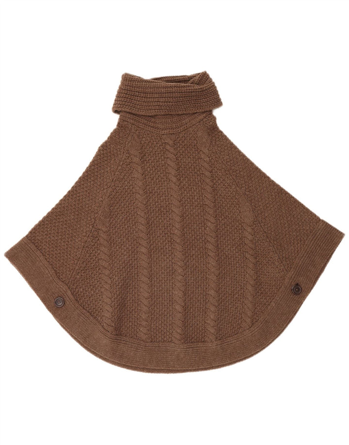Joules Dame Oversized Poncho Jumper UK 10 Lille Brun Akryl