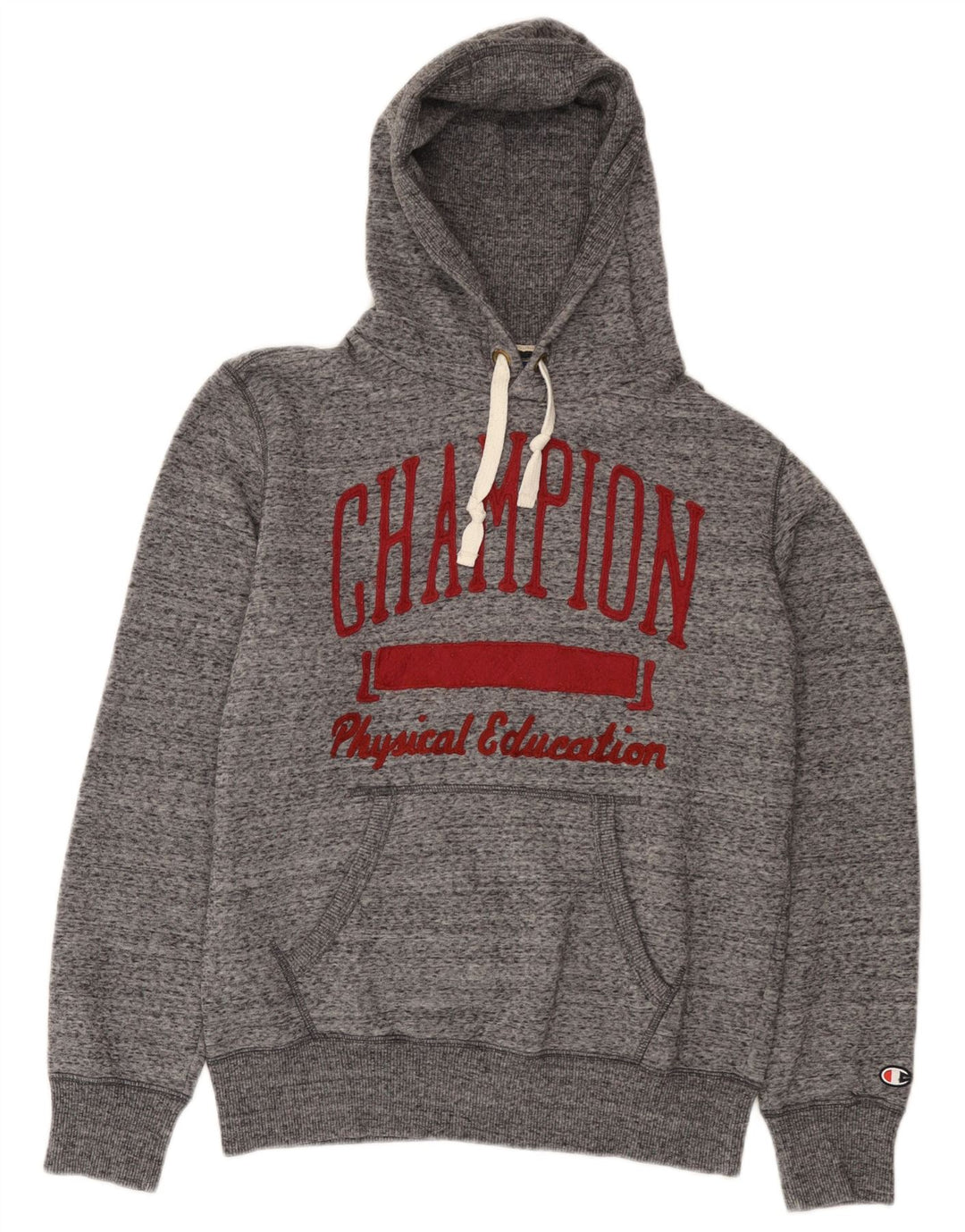 Champion Herre grafisk hættetrøje Jumper Medium Grey Flecked Bomuld