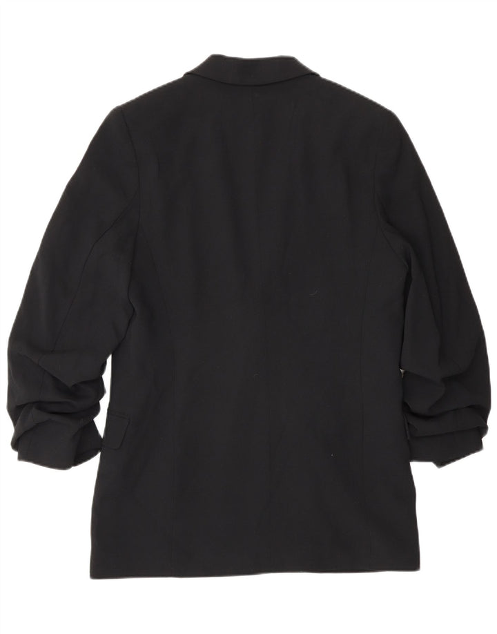Marks & Spencer Dame 3/4 ærmet åben blazerjakke UK 8 Small Black