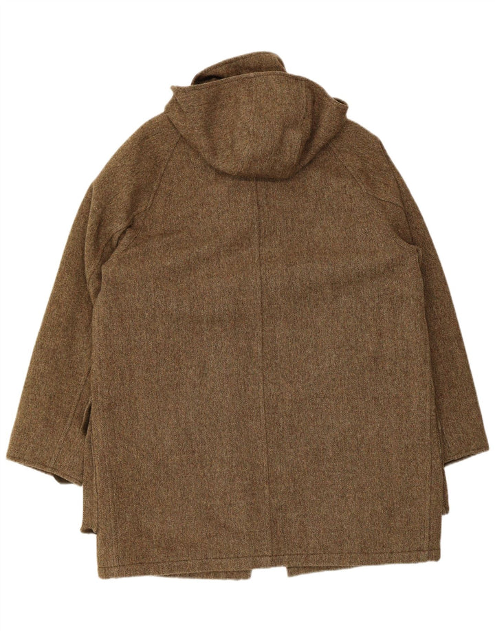 John Ashfield Herre Hooded Overcoat IT 48 Medium Khaki Sildeben