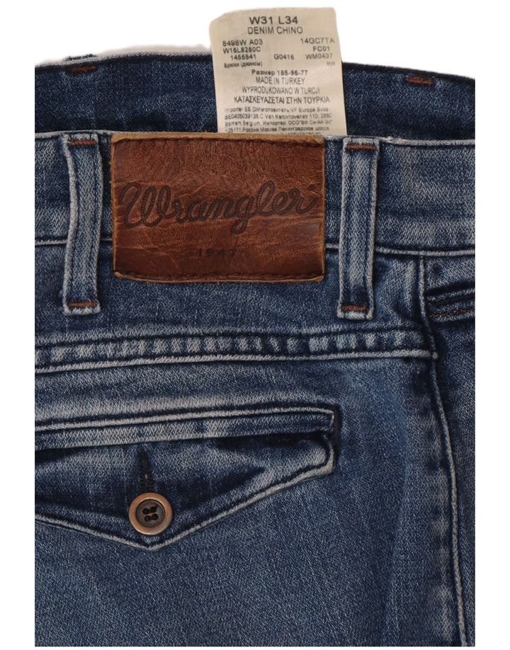 WRANGLER Herre Chino Slim Jeans W31 L34 Blå Bomuld
