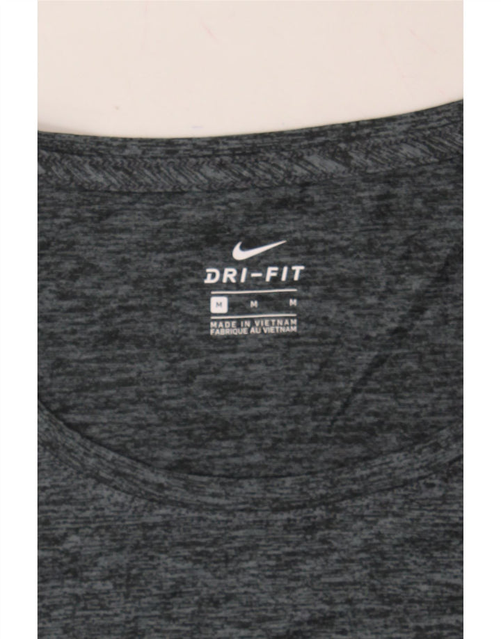 NIKE Womens Dri Fit T-Shirt Top UK 14 Medium Grey Polyester Vintage Nike and Second-Hand Nike from Messina Hembry 