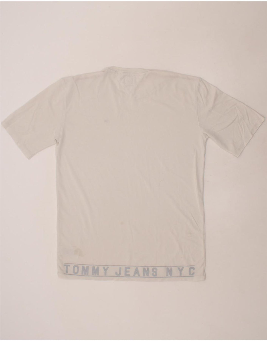 TOMMY HILFIGER Mens Graphic T-Shirt Top Small White Cotton Vintage Tommy Hilfiger and Second-Hand Tommy Hilfiger from Messina Hembry 