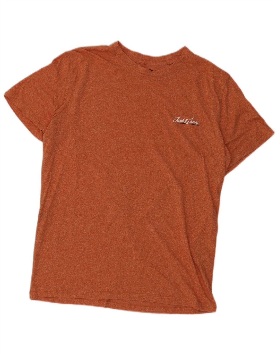 Jack & Jones Herre T-Shirt Top Stor Orange Flecked Bomuld