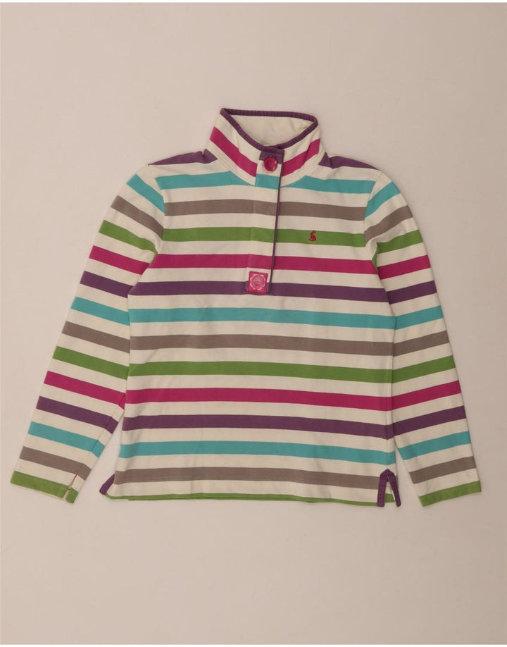 JOULES Dame Sweatshirt Jumper UK 10 Lille Flerfarvet Stribet