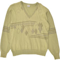BERNARDINI Womens V-Neck Jumper Sweater UK 14 Large Green Argyle/Diamond | Vintage Bernardini | Thrift | Second-Hand Bernardini | Used Clothing | Messina Hembry 