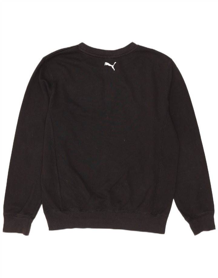 PUMA grafisk sweatshirt til mænd, lille sort
