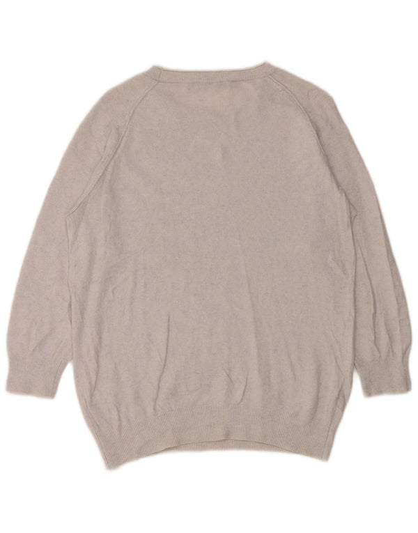 Karen Millen Dame Boat Neck Jumper Sweater UK 4 XS Grå plettet viskose