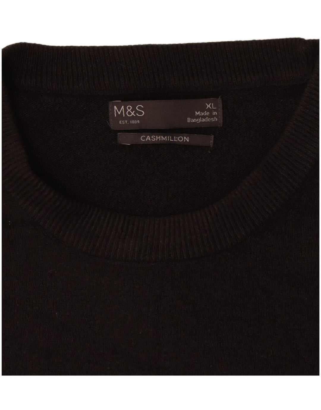 Marks & Spencer Herre sweater med rund hals XL sort akryl