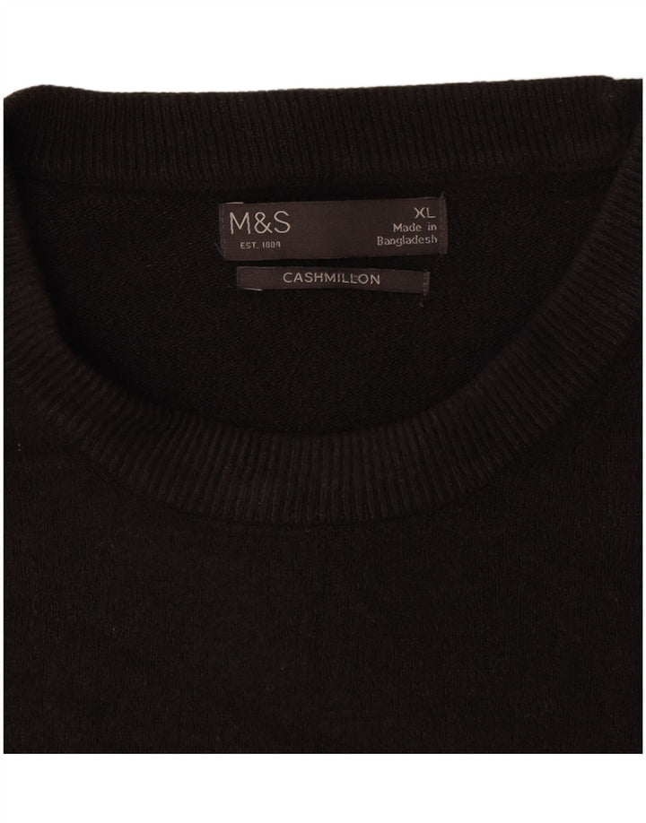 Marks & Spencer Herre sweater med rund hals XL sort akryl