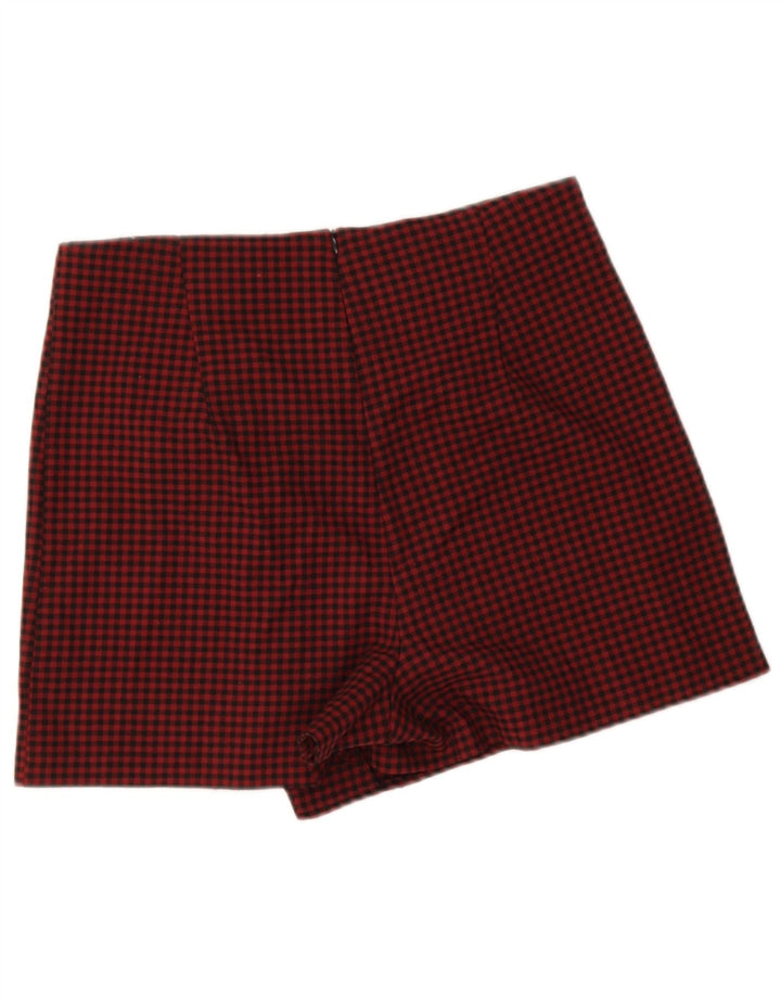 Zara Dame Casual Shorts Large W30 L3 Red Gingham