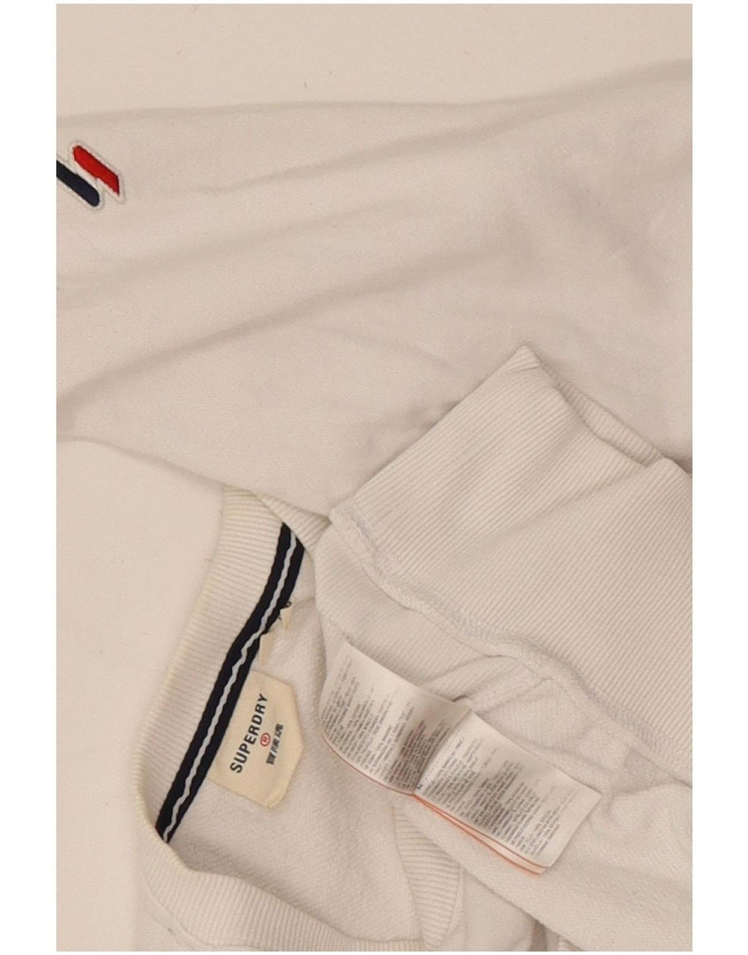 Superdry Sweatshirt Jumper til kvinder UK 14 Stor hvid bomuld