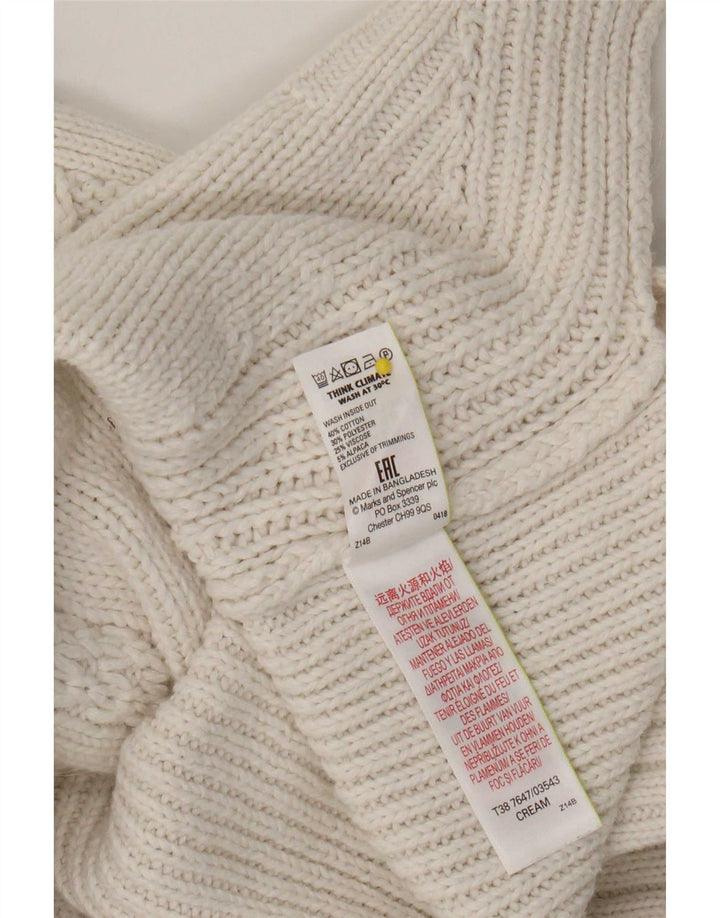 Marks & Spencer dame sweater med rund hals i overstørrelse UK 20 2XL Beige