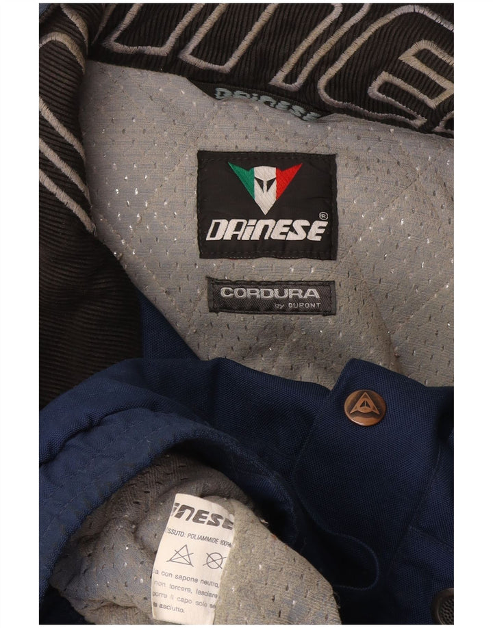 Dainese Herre grafisk racerjakke størrelse 54 Large Navy Blue Colourblock