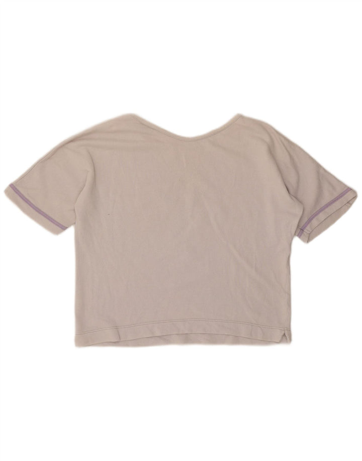 LOTTO Dame Crop Graphic Sweatshirt Jumper IT 42 Medium White