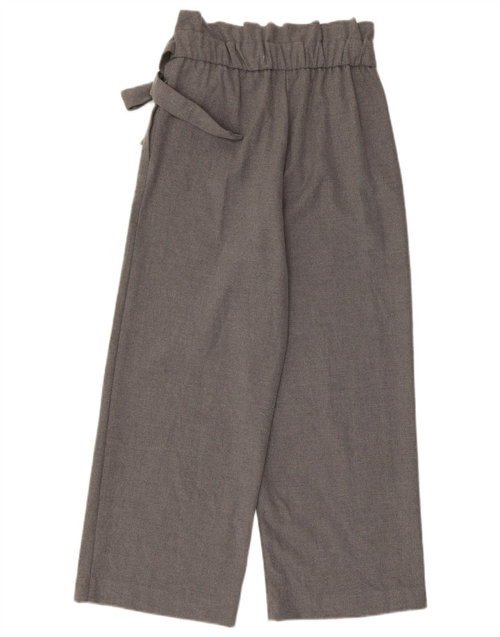 Zara Womens Cropped Trousers Small W26 L24 Grå Polyester