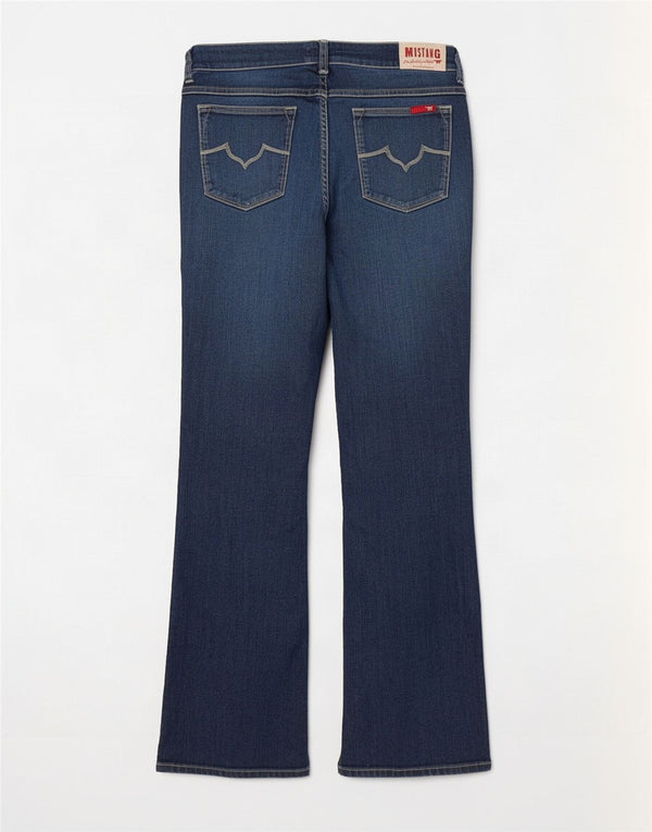 Mustang Dame Bootcut Jeans W32 L32 Marineblå Bomuld