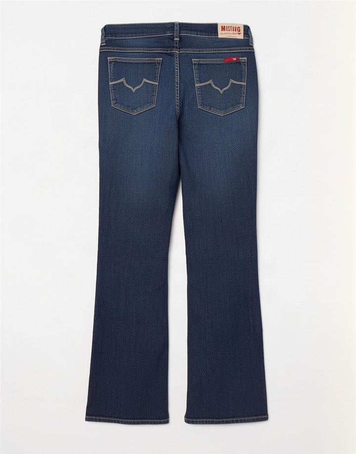 Mustang Dame Bootcut Jeans W32 L32 Marineblå Bomuld