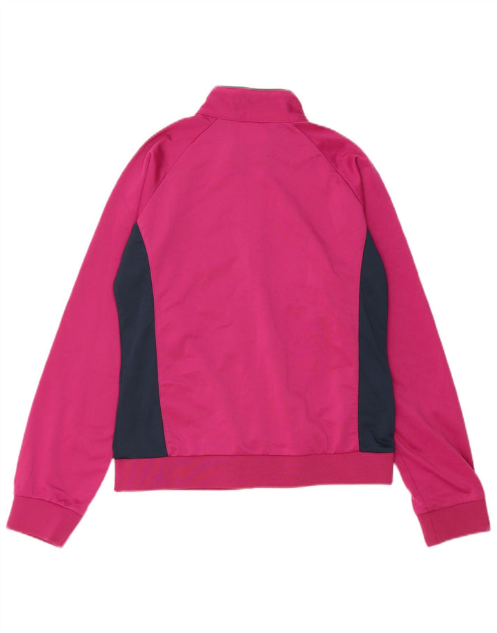 CHAMPION Girls Tracksuit Top Jacket 11-12 Years Large Pink Colourblock