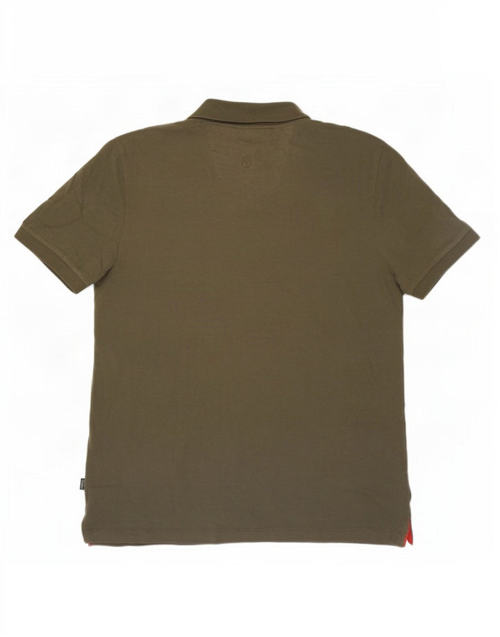 Fat Face Herre poloshirt XL Khaki Stribet Bomuld