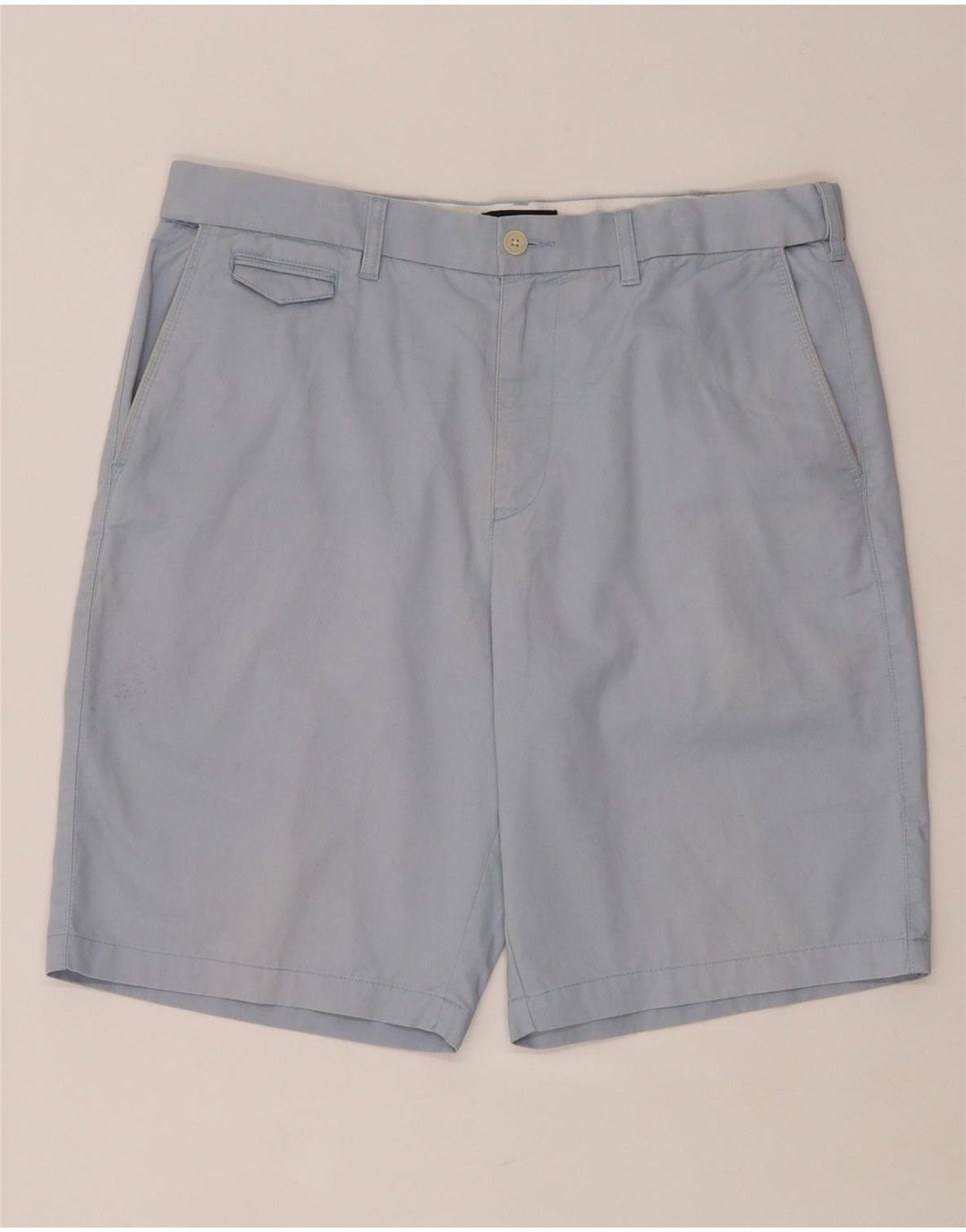 MARKS & SPENCER Herre Blue Harbor Chino Shorts W36 Large Blue Cotton