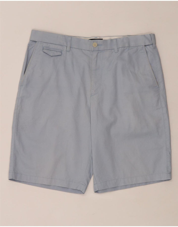 MARKS & SPENCER Herre Blue Harbor Chino Shorts W36 Large Blue Cotton