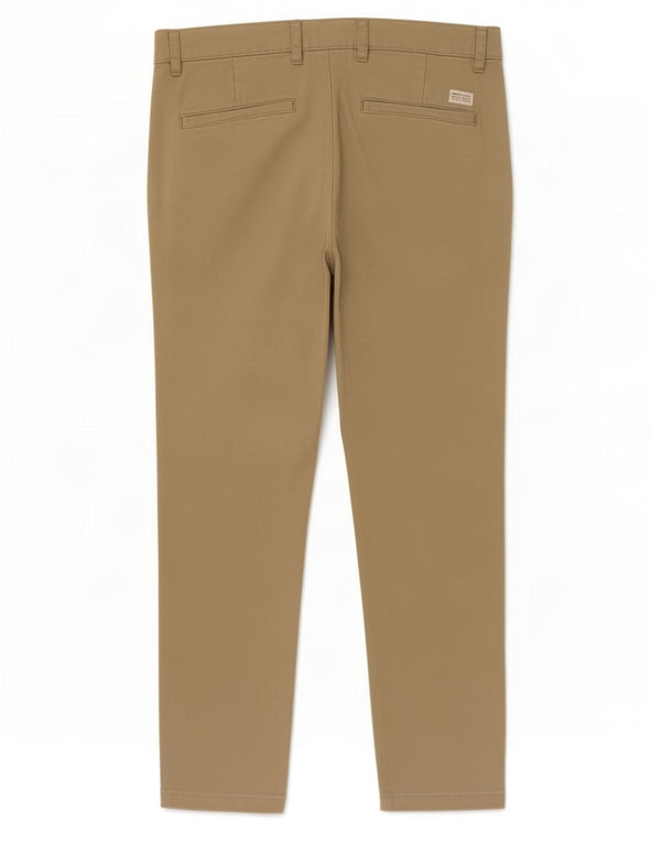 Zara Herre Slim Chino Bukser EU 42 Large W32 L27 Khaki Bomuld