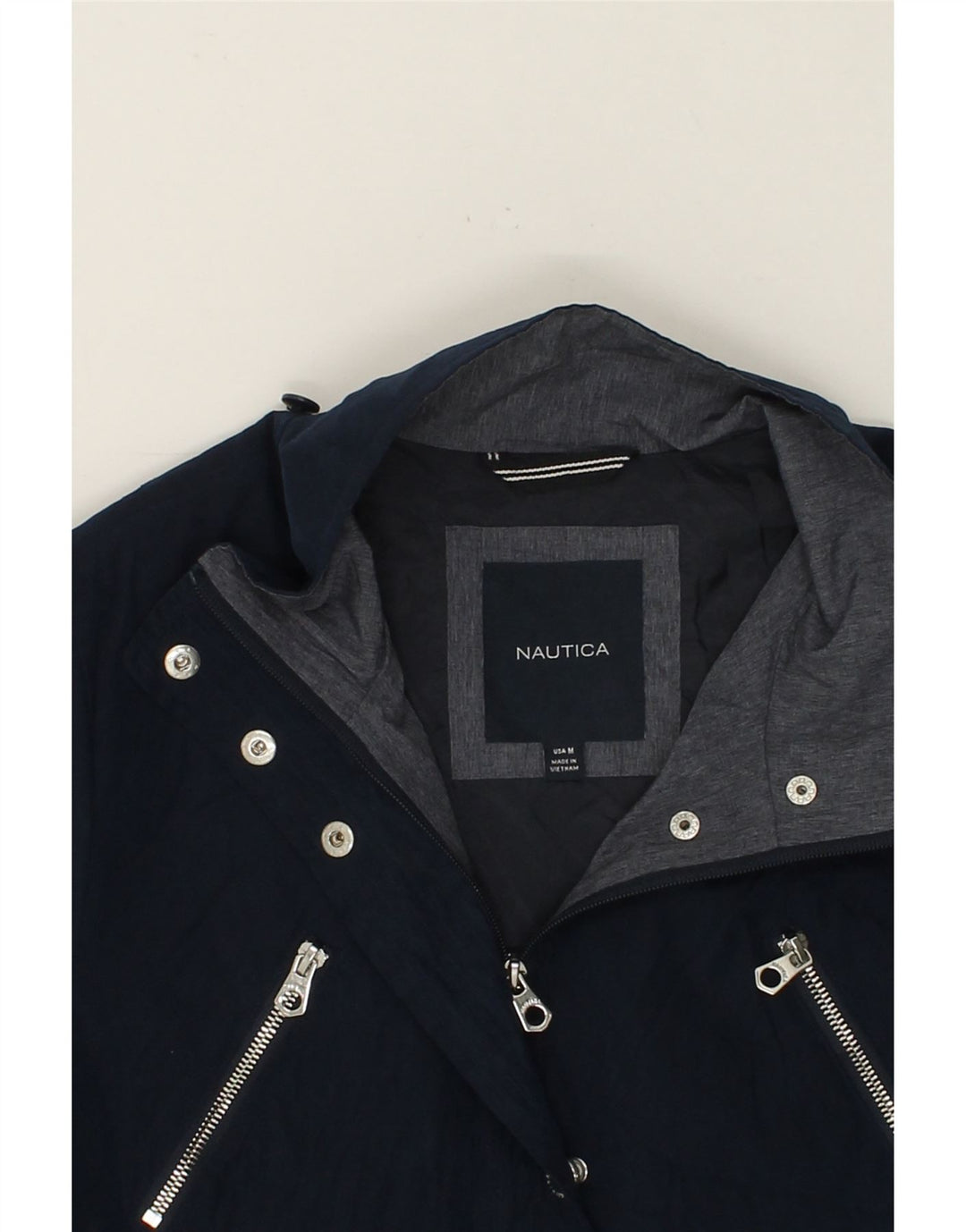 NAUTICA Womens Utility Jacket UK 12 Medium Navy Blue Vintage Nautica and Second-Hand Nautica from Messina Hembry 