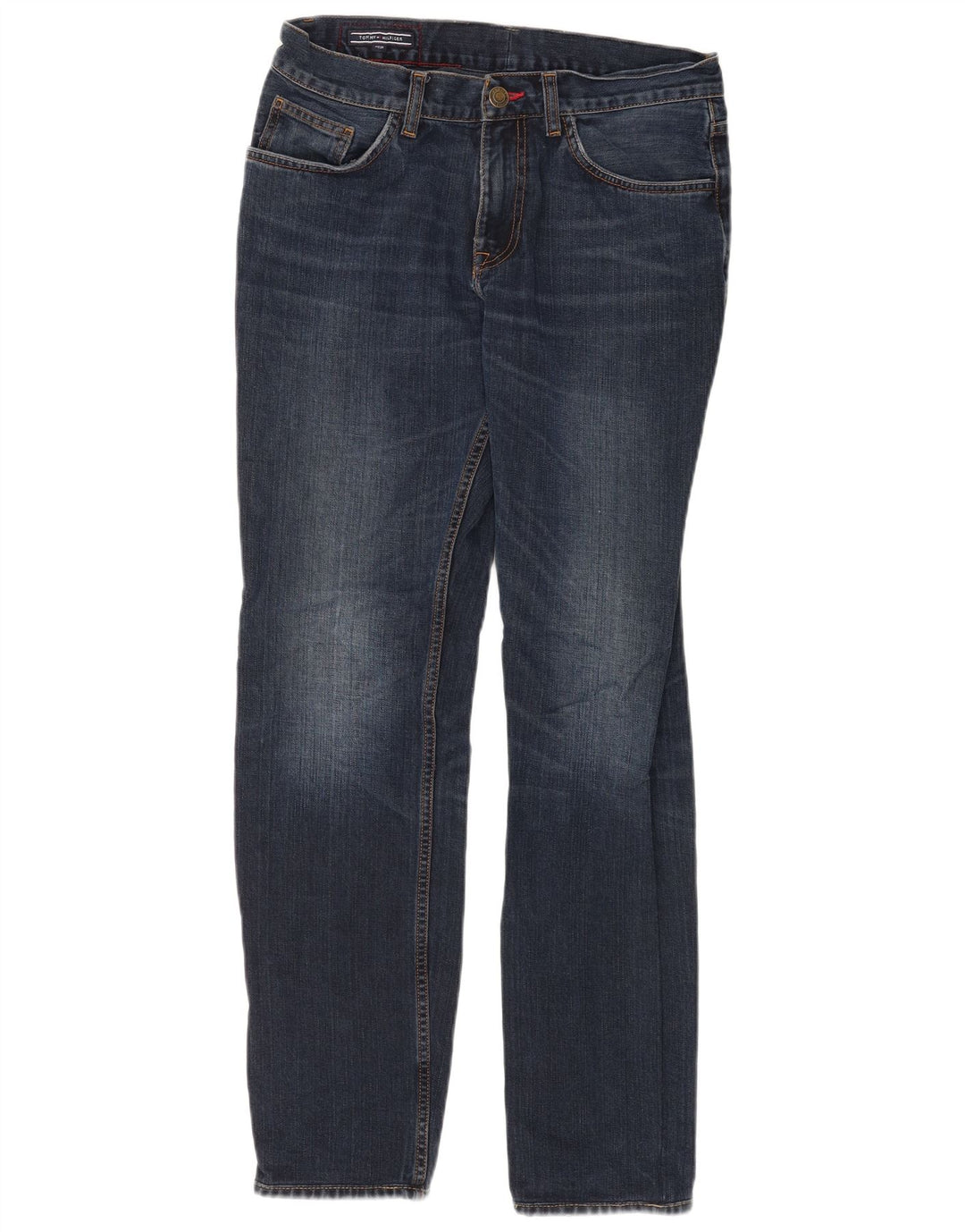 Tommy Hilfiger Herre Slim Jeans W33 L31 Marineblå Bomuld