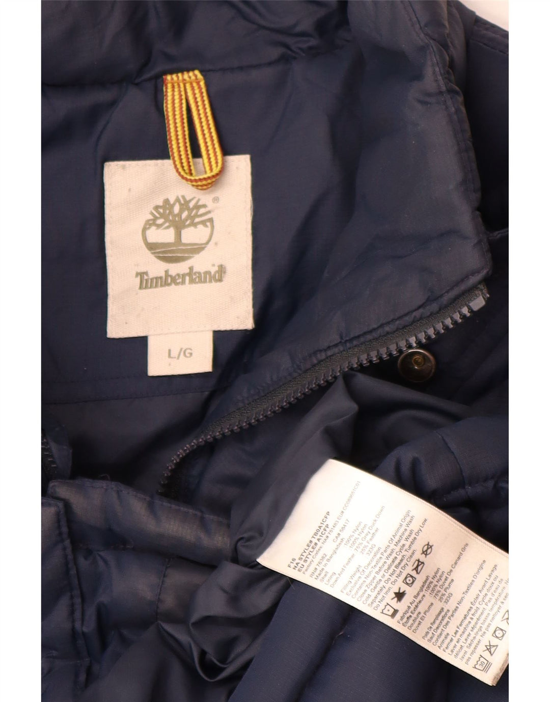 Timberland Polstret Herrejakke UK 40 Large Navy Blue Nylon