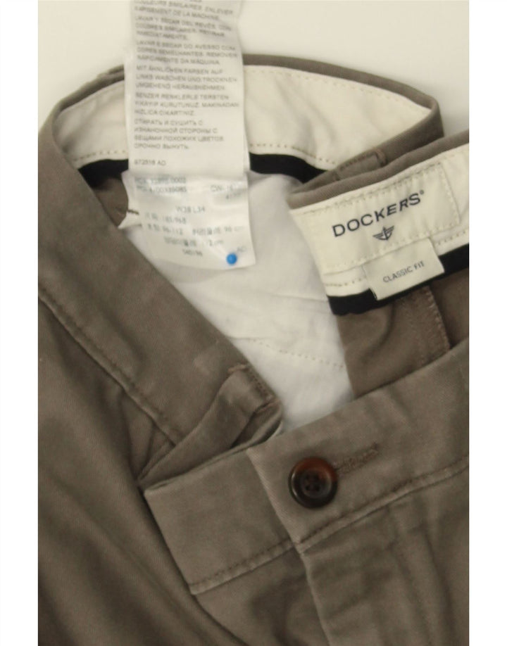 DOCKERS Mens Classic Fit Chino Trousers  W38 L32 Grey Cotton Vintage Dockers and Second-Hand Dockers from Messina Hembry 