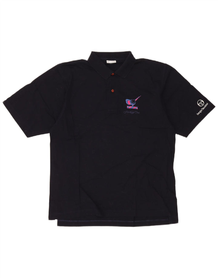 Sergio Tacchini Herre poloshirt Stor marineblå bomuld