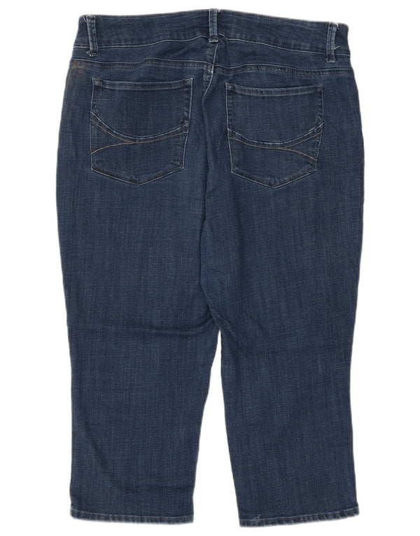 Lee Dame Mid Rise Capri Jeans US 12 Large W34 L20 Blue Cotton