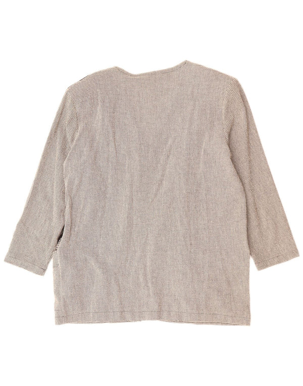 Vintage Dame Oversized Blazer Jacket UK 16 Large Grey Colourblock