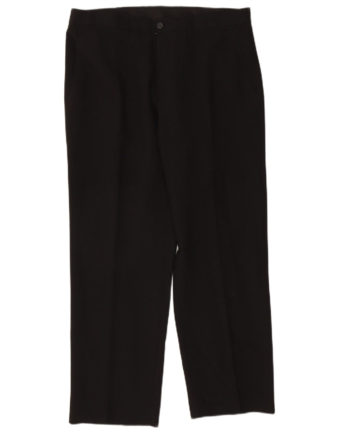 Marks & Spencer Straight Chino-bukser til mænd W36 L29 Sort polyester