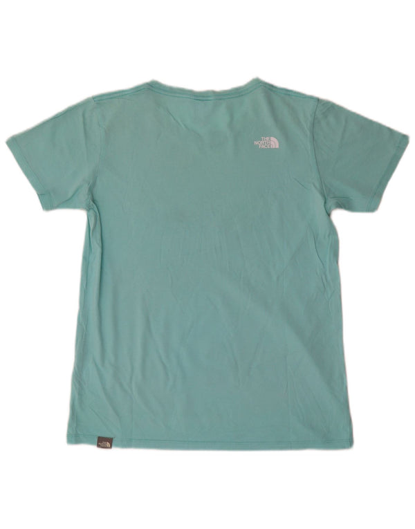 The North Face Kvinders Grafisk T-Shirt Top UK 10 Lille turkis bomuld