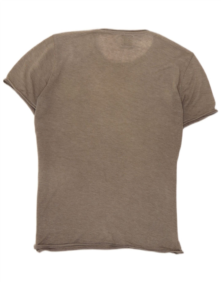 Zara T-Shirt Top UK 10 Lille Brun