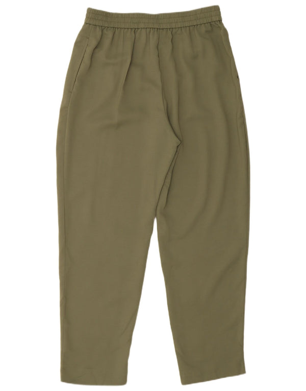Zara Træningsdragtsbukser til kvinder UK 8 Small Khaki Polyester