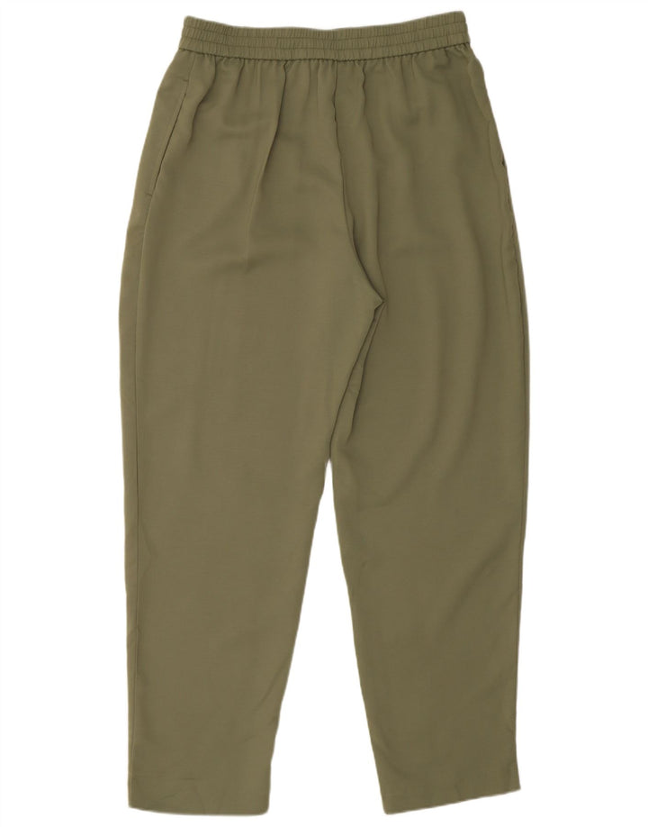 Zara Træningsdragtsbukser til kvinder UK 8 Small Khaki Polyester